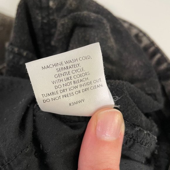 Eileen Fisher Gray Velvet Distressed Straight Leg  Mid Rise Pants Women's 16 - Picture 6 of 7